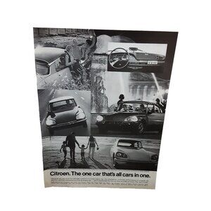 1969 Citroen Car One Car All Cars In One Print Ad Original 60s